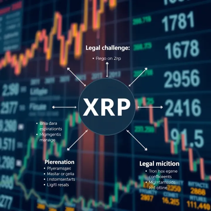 Diagram explaining legal challenges and investment considerations for XRP